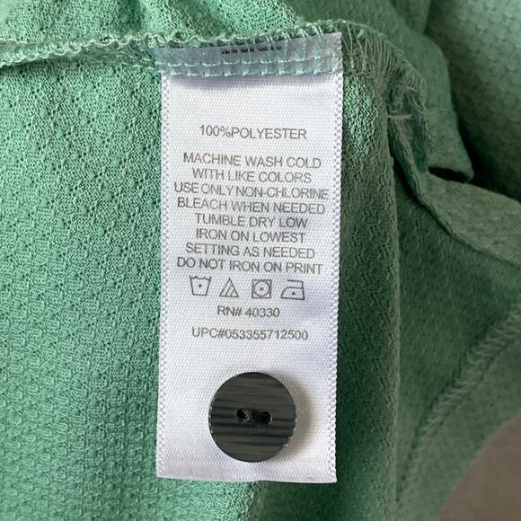 Haggar Cool 18 Tec Green Polo Shirt Stretch Comfort Quick Dry Size XL - Picture 9 of 14